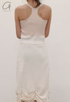 SWAYING/KNIT Pleated Skirt SW22SSB06 White
